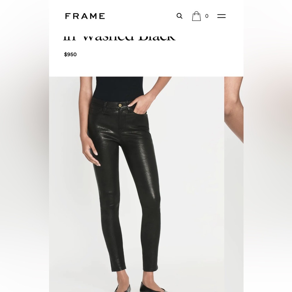 Frame Lamb skin Leather Pants